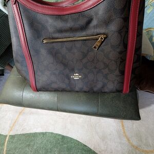 Coach Brown and Red Women's Bag